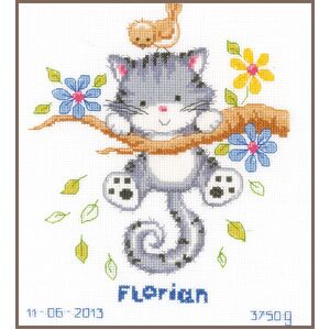 Vervaco PLAYFUL KITTEN Counted Cross Stitch Kit PN-0146276