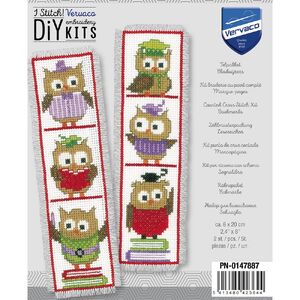 Vervaco CLEVER OWLS Bookmarks Counted Cross Stitch Kit PN-0147887