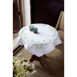 Vervaco BUTTERFLIES IN GREEN TONES Table Runner Kit 80 x 80cm, PN-0148473