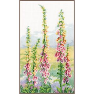 Vervaco FOXGLOVES AT DAWN Counted Cross Stitch Kit PN-0148481