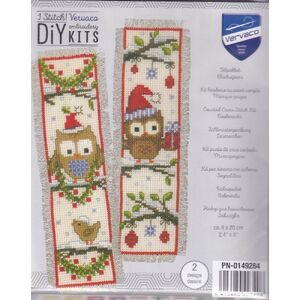 Vervaco OWLS IN SANTA HATS Bookmarks Counted Cross Stitch Kit PN-0149284