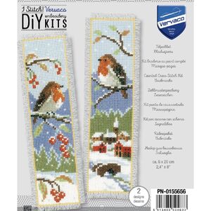 Vervaco ROBINS Bookmarks Counted Cross Stitch Kit PN-0155656