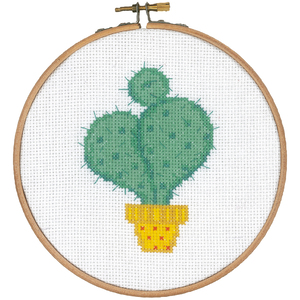 Vervaco CACTUS I Counted Cross Stitch Kit With Hoop PN-0155971