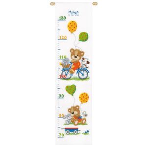 Vervaco PLAYFUL BEAR Growth Chart Counted Cross Stitch Kit PN-0156394
