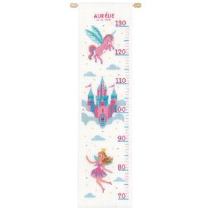 Vervaco PRINCESS & UNICORN Growth Chart Counted Cross Stitch Kit PN-0158313