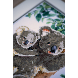 Vervaco KOALA WITH BABY Counted Cross Stitch Kit PN-0158414