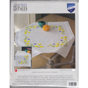Vervaco SPRING FLOWERS Table Runner Kit 80 x 80cm, PN-0162071