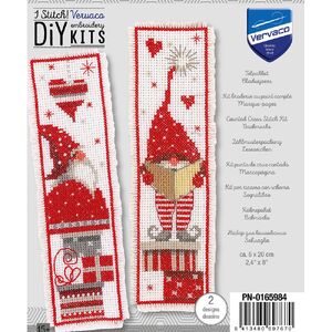 Vervaco CHRISTMAS GNOMES Bookmarks Counted Cross Stitch Kit PN-0165984