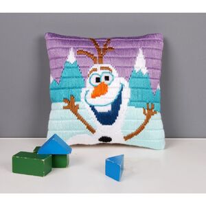 Vervaco DISNEY FROZEN OLAF Long Stitch Cushion Front Tapestry Kit PN-0169170