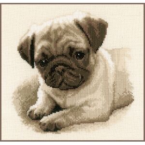 Vervaco PUG DOG Counted Cross Stitch Kit PN-0169650