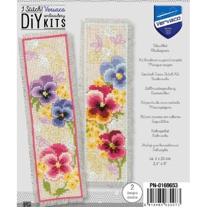 Vervaco VIOLETS Bookmarks Counted Cross Stitch Kit PN-0169653