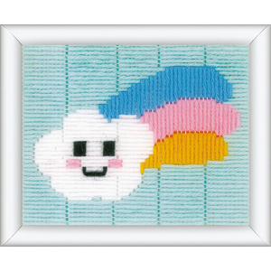 Vervaco LITTLE CLOUD AND RAINBOW Long Stitch Kit PN-0171940
