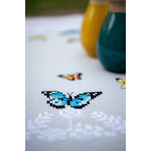 Vervaco BUTTERFLY DANCE Table Cloth Embroidery Kit 80 x 80cm, PN-0179025