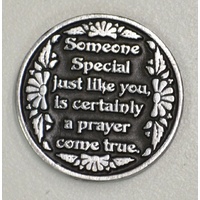 SOMEONE SPECIAL... Pocket Token With Message / Prayer 31mm Diameter Metal