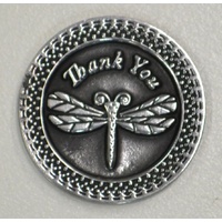 THANK YOU... Pocket Token With Message / Prayer 31mm Diameter Metal.