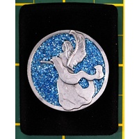 COMPANION COIN, GUARDIAN ANGEL, With Message, Prayer or Reading, 34mm Diameter, Metal