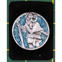 COMPANION COIN, ST CHRISTOPHER, Patron Saint of Travelers, 34mm Diameter, Metal