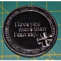 Lucky Coin - I Love You, (Hearts), 35mm Diameter Coin, A Beautiful Gift