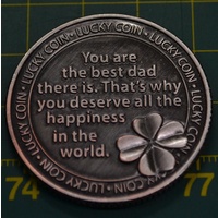 DEAREST FATHER LUCKY COIN, 35mm Diameter, A Beautiful Gift Idea
