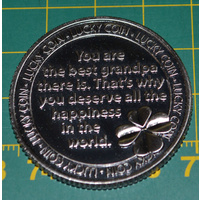 Lucky Coin, DEAREST GRANDMA, 35mm Diameter, A Beautiful Gift Idea