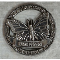 Open Lucky Coin, BEST FRIEND, 35mm Diameter, Zinc Alloy