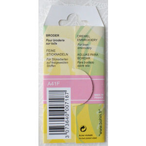 Bohin Crewel Embroidery Needles, Size 7, Pack of 15 Needles