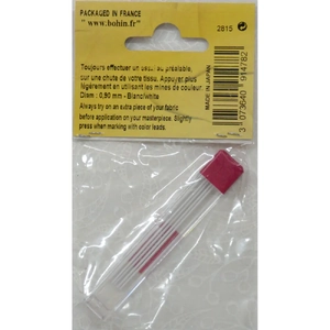 Bohin 6 WHITE REFILLS for the Bohin Fine Line Mechanical Chalk Pen Pencil, 91478