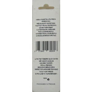 Bohin Hardanger Embroidery Super Fine 11cm (4.34") Tweezer Scissors 2.75 Angled