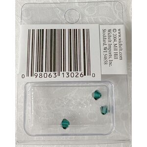 Mill Hill Beads QMH13026 CRYSTAL TREASURE 13026 rondele 4mm emerald