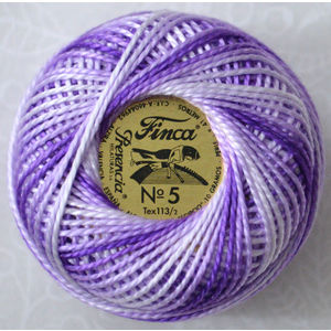 Presencia Finca Perle 5 Egyptian Cotton, 10 Gram, 9480 Shaded Light Purple