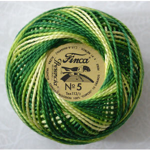 Presencia Finca Perle 5 Egyptian Cotton, 10 Gram, 9860 Shaded Dark Avocado Green