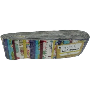 Rainbows 40 x 2 1/2" Strips 44" Long by Victorian Textiles (#48)