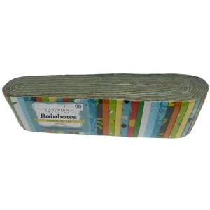 Rainbows 40 x 2 1/2" Strips 44" Long by Victorian Textiles (#66)