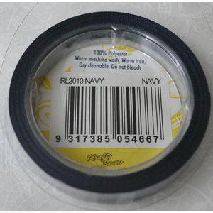 All Purpose Satin Ribbon 10mm x 3m, Washable, NAVY