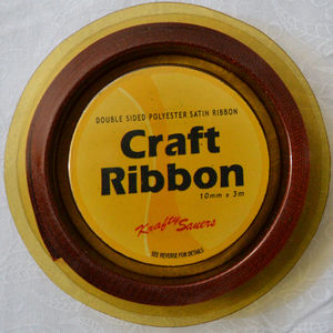 Krafty Savers Polyester Double Sided Satin Ribbon 10mm x 3m WINE