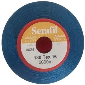 Serafil Fine No.180 (120/2) Colour 0024 COLONIAL BLUE 5000m Thread