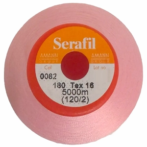 Serafil Fine No.180 (120/2) Colour 0082 PINK 5000m Thread
