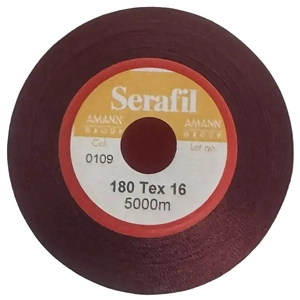 Serafil Fine No.180 (120/2) Colour 0109 BORDEAUX 5000m Thread