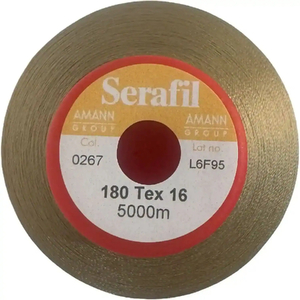 Serafil Fine No.180 (120/2) Colour 0267 DARK RATTAN 5000m Thread