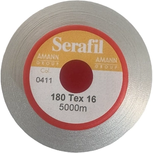 Serafil Fine No.180 (120/2) Colour 0411 LIGHT GREY 5000m Thread