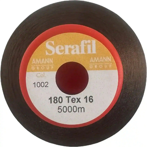 Serafil Fine No.180 (120/2) Colour 1002 VERY DARK BROWN 5000m Thread