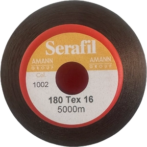 Serafil Fine No.180 (120/2) Colour 1002 VERY DARK BROWN 5000m Thread