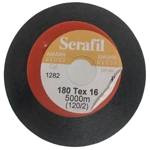 Serafil Fine No.180 (120/2) Colour 1282 CHARCOAL 5000m Thread