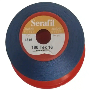 Serafil Fine No.180 (120/2) Colour 1316 STEEL BLUE 5000m Thread