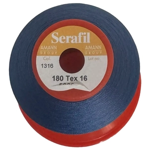 Serafil Fine No.180 (120/2) Colour 1316 STEEL BLUE 5000m Thread