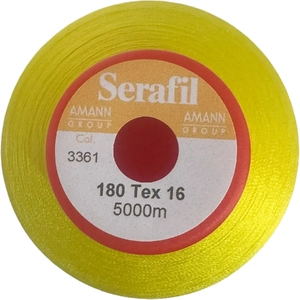 Serafil Fine No.180 (120/2) Colour 3361 LEMON 5000m Thread