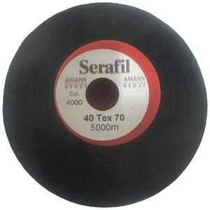 SERAFIL No.40, Colour 4000 BLACK, 5000m Industrial Thread