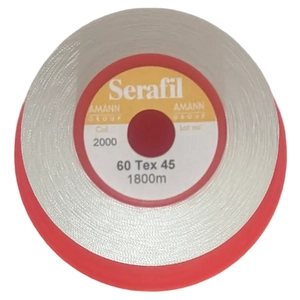 SERAFIL Tkt 60, Colour 2000 WHITE, 1800m Industrial Thread