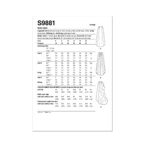 Simplicity Sewing Pattern S9881 Misses’ Skirts sizes 6-16
