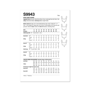 Misses’ Corset Costumes, Sizes 18-26, Simplicity Sewing Pattern 9943Y5